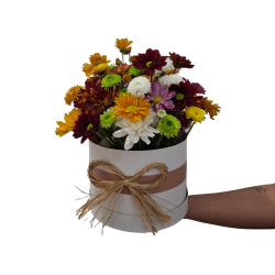 Arranjo na Caixa com Flores do Campo